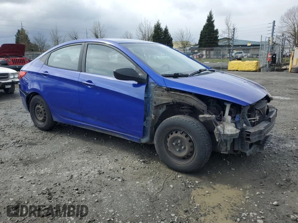 2013 Hyundai Accent GLS with VIN KMHCT4AE2DU537369, listed as a Copart auction lot 50819985 with 191,011 mi miles and Salvage Title. Bid and sale history available at carsss.com. Image 4.