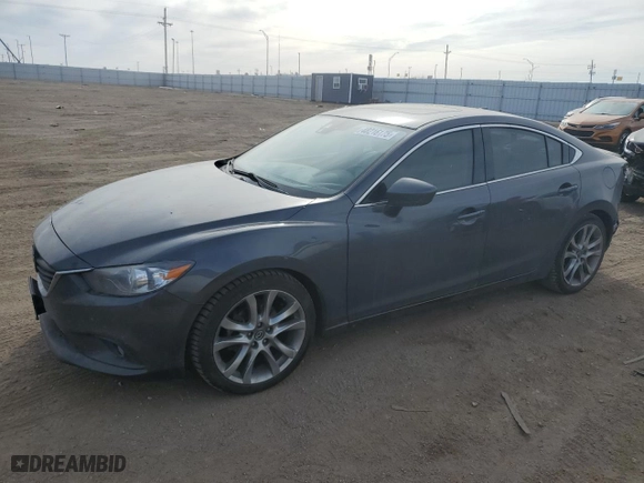 2015 Mazda Mazda6 i Grand Touring with VIN JM1GJ1W50F1224862, listed as a Copart auction lot 48216175 with 107,998 mi miles and Salvage Title. Bid and sale history available at carsss.com. Image 1.