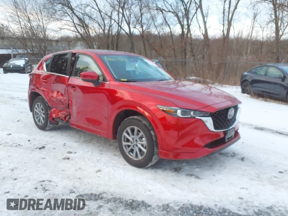 2025 Mazda CX-5 2.5 S Preferred Package with VIN JM3KFBCLXS0585270, listed as a IAAI auction lot 41410789 with 162 mi miles. Bid and sale history available at carsss.com. Image 1.