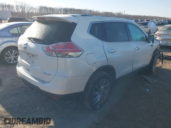 2015 Nissan Rogue SV with VIN 5N1AT2MVXFC916779, listed as a IAAI auction lot 41757810 with 169,629 mi miles. Bid and sale history available at carsss.com. Image 4.