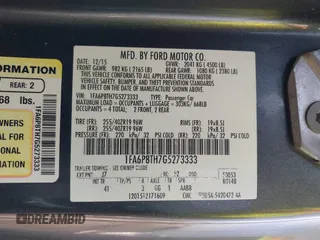 2016 Ford Mustang EcoBoost with VIN 1FA6P8TH7G5273333, listed as a IAAI auction lot 41936194 with 51,168 mi miles. Bid and sale history available at carsss.com. Image 9.