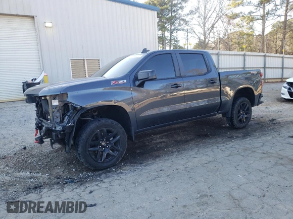2021 Chevrolet Silverado 1500 LT Trail Boss with VIN 1GCPYFELXMZ378955, listed as a Copart auction lot 47390075 with 52,013 mi miles and Salvage Title. Bid and sale history available at DreamBid. Image 1.