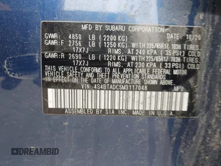 2021 Subaru Outback Premium с VIN 4S4BTADC5M3117048, выставлен на аукционе IAAI как лот 42352932 с пробегом 61 401 миль миль и . История ставок и продаж доступна на DreamBid. Изображение 9.