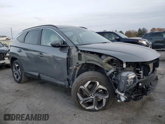 2024 Hyundai Tucson SEL with VIN 5NMJFCDE5RH334967, listed as a Copart auction lot 77625654 with 9,051 mi miles and Salvage Title. Bid and sale history available at carsss.com. Image 4.