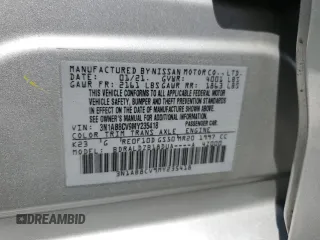 2021 Nissan Sentra SV with VIN 3N1AB8CV9MY235418, listed as a Copart auction lot 62495375 with 94,781 mi miles and Non repairable. Bid and sale history available at DreamBid. Image 14.
