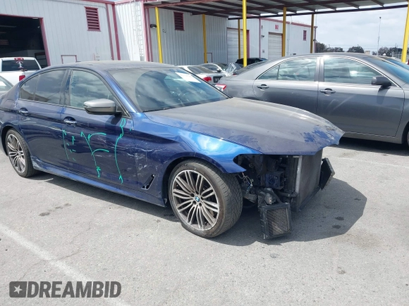 2018 BMW 5 Series M550i xDrive with VIN WBAJB9C59JB049436, listed as a IAAI auction lot 42126762 with 126,684 mi miles and . Bid and sale history available at DreamBid. Image 1.