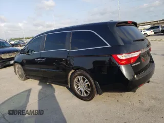 2013 Honda Odyssey EX-L with VIN 5FNRL5H66DB023651, listed as a Copart auction lot 48676274 with 164,687 mi miles and Salvage Title. Bid and sale history available at DreamBid. Image 2.