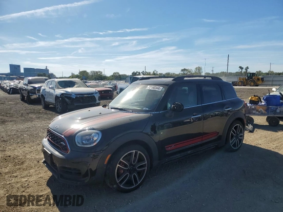 2019 MINI Countryman John Cooper Works with VIN WMZYV9C58K3F03103, listed as a Copart auction lot 72190344 with 23,680 mi miles and Salvage Title. Bid and sale history available at carsss.com. Image 1.