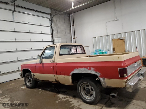 1986 Chevrolet Pickup with VIN 1GCDC14N1GF367128, listed as a Copart auction lot 46080725 with 125,741 mi miles and Clean Title. Bid and sale history available at carsss.com. Image 2.