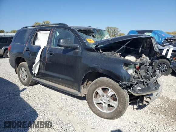 2013 Toyota Sequoia SR5 with VIN 5TDBW5G15DS080756, listed as a Copart auction lot 77538094 with 0 mi miles and Salvage Title. Bid and sale history available at carsss.com. Image 4.