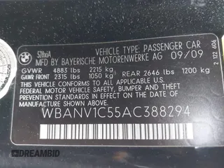 2010 BMW 5 Series 528i xDrive z VIN WBANV1C55AC388294, wystawiony jako IAAI lot #42249284 z przebiegiem Nie podano mil oraz . Historia ofert i sprzedaży dostępna na DreamBid. Obrazek 9.