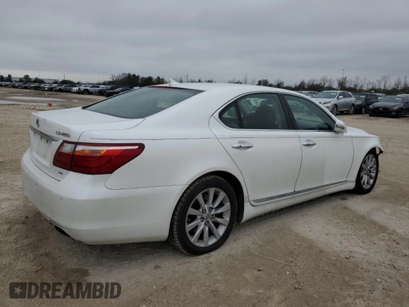 2012 Lexus LS 460 with VIN JTHCL5EF2C5015183, listed as a Copart auction lot 45860465 with 127,876 mi miles and Salvage title. Bid and sale history available at DreamBid. Image 3.