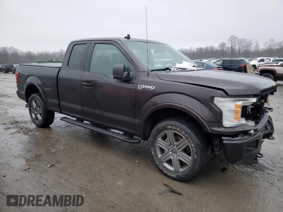 2020 Ford F-150 XL with VIN 1FTEX1EP5LFC02170, listed as a Copart auction lot 85945204 with 43,932 mi miles and Salvage title. Bid and sale history available at DreamBid. Image 4.