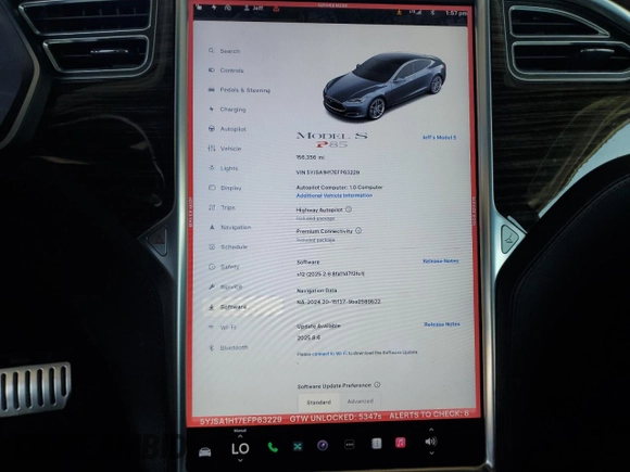 2014 Tesla Model S 60 with VIN 5YJSA1H17EFP63229, listed as a Copart auction lot 51776195 with 156,356 mi miles and Salvage Title. Bid and sale history available at DreamBid. Image 9.