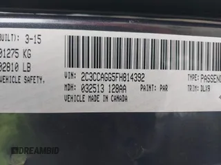 2015 Chrysler 300 with VIN 2C3CCAGG5FH814392, listed as a IAAI auction lot 41239339 with 142,046 mi miles. Bid and sale history available at carsss.com. Image 9.
