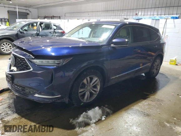 2022 Acura MDX with VIN 5J8YE1H3XNL037380, listed as a Copart auction lot 42343445 with 68,085 mi miles and Salvage Title. Bid and sale history available at carsss.com. Image 1.