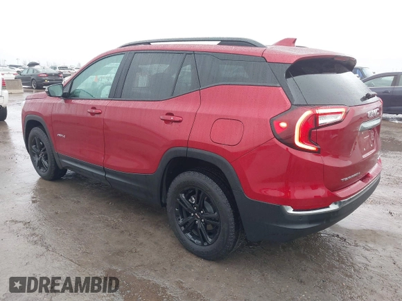 2024 GMC Terrain AT4 with VIN 3GKALYEG1RL386030, listed as a IAAI auction lot 41617586 with 9,658 mi miles and . Bid and sale history available at carsss.com. Image 3.