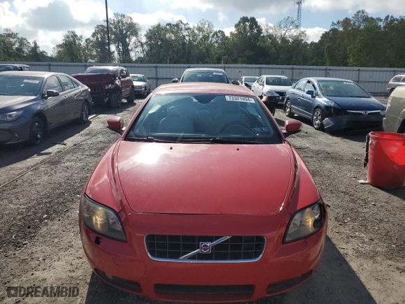 2008 Volvo C70 with VIN YV1MC67248J055294, listed as a Copart auction lot 73321494 with 180,989 mi miles and Salvage Title. Bid and sale history available at carsss.com. Image 5.