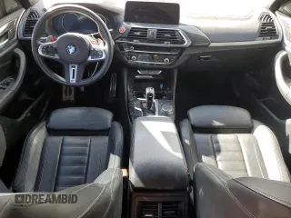 2020 BMW X4 M Competition z VIN 5YMUJ0C09L9B90367, wystawiony jako Copart lot #46588424 z przebiegiem Nie podano mil oraz Szkoda całkowita • Salvage title. Historia ofert i sprzedaży dostępna na DreamBid. Obrazek 8.