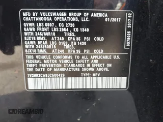 2018 Volkswagen Atlas Launch Edition с VIN 1V2HR2CA8JC500429, выставлен на аукционе IAAI как лот 40957780 с пробегом 69 353 миль миль и . История ставок и продаж доступна на DreamBid. Изображение 9.