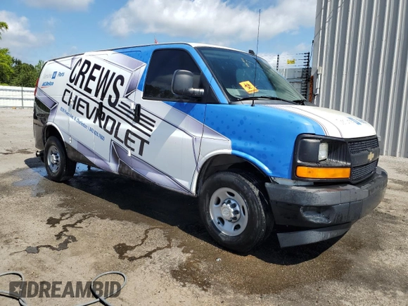 2017 Chevrolet Express Cargo with VIN 1GCWGAFF9H1352846, listed as a Copart auction lot 51229595 with 293,721 mi miles and Salvage Title. Bid and sale history available at DreamBid. Image 4.