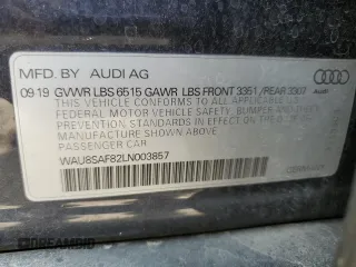 2020 Audi S8 z VIN WAU8SAF82LN003857, wystawiony jako Copart lot #56081794 z przebiegiem 11 298 mil mil oraz Szkody całkowita. Historia ofert i sprzedaży dostępna na DreamBid. Obrazek 12.