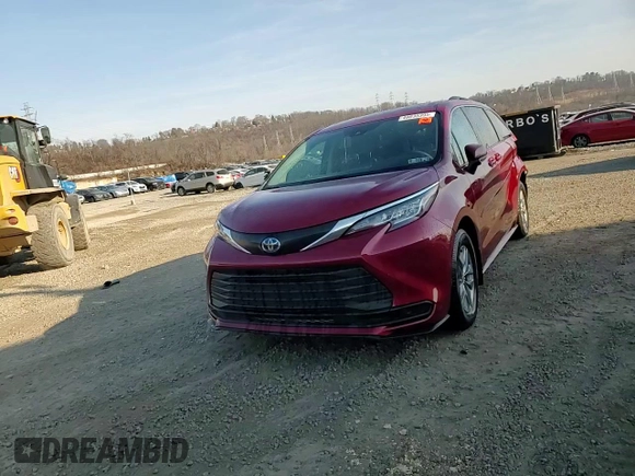 2023 Toyota Sienna LE with VIN 5TDKRKEC3PS143013, listed as a Copart auction lot 49035395 with 54,341 mi miles and Salvage Title. Bid and sale history available at carsss.com. Image 14.