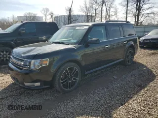 2015 Ford Flex SEL with VIN 2FMHK6C85FBA11466, listed as a Copart auction lot 51755285 with 124,330 mi miles and Salvage Title. Bid and sale history available at carsss.com. Image 1.