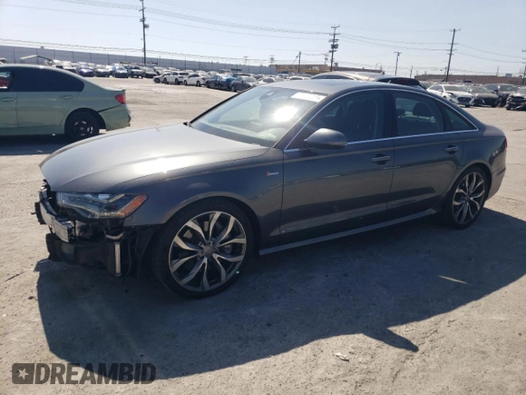 2015 Audi A6 Premium Plus with VIN WAUFGAFCXFN037112, listed as a Copart auction lot 52629515 with 75,551 mi miles and Salvage title. Bid and sale history available at DreamBid. Image 1.