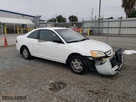 2002 Honda Civic LX with VIN 1HGEM21502L108055, listed as a Copart auction lot 73056704 with 253,586 mi miles and Salvage Title. Bid and sale history available at carsss.com. Image 4.
