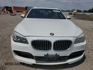 2014 BMW 7 Series 740Li with VIN WBAYE4C59ED137938, listed as a Copart auction lot 55281005 with 146,659 mi miles and Salvage Title. Bid and sale history available at carsss.com. Image 5.