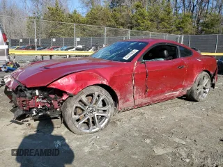 2022 Ford Mustang GT with VIN 1FA6P8CF0N5122491, listed as a Copart auction lot 43570605 with 18,876 mi miles and Salvage Title. Bid and sale history available at carsss.com. Image 1.