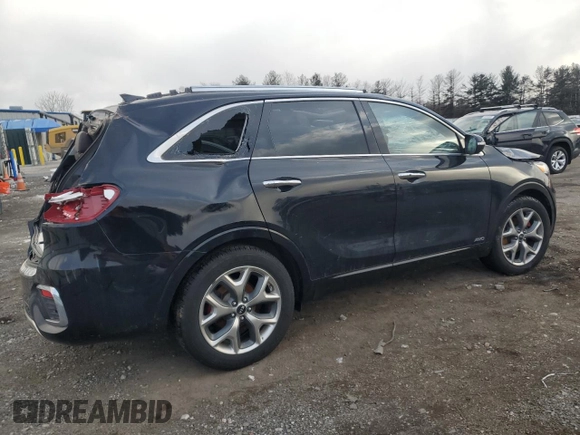 2019 Kia Sorento SX V6 with VIN 5XYPKDA52KG503925, listed as a Copart auction lot 45850785 with 59,107 mi miles and Salvage Title. Bid and sale history available at carsss.com. Image 3.