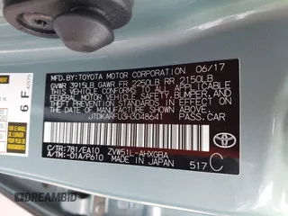 2017 Toyota Prius Two z VIN JTDKARFU3H3048641, wystawiony jako IAAI lot #42369969 z przebiegiem 13 749 mil mil oraz . Historia ofert i sprzedaży dostępna na DreamBid. Obrazek 9.