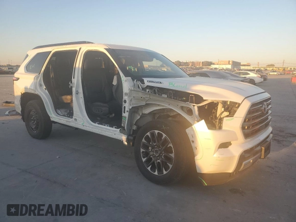 2023 Toyota Sequoia SR5 with VIN 7SVAAAAA9PX001329, listed as a Copart auction lot 75925634 with 0 mi miles and Salvage Title. Bid and sale history available at carsss.com. Image 4.