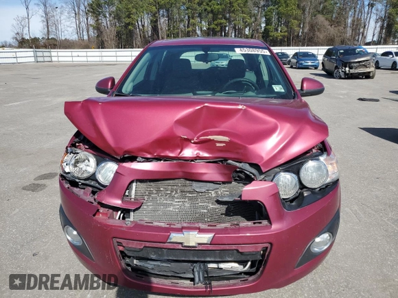 2014 Chevrolet Sonic LT with VIN 1G1JC6SB7E4120416, listed as a Copart auction lot 45308955 with 92,472 mi miles and Salvage Title. Bid and sale history available at carsss.com. Image 5.
