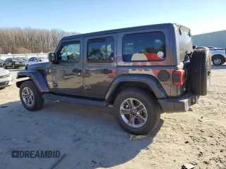 2020 Jeep Wrangler Unlimited Sahara with VIN 1C4HJXEN4LW152779, listed as a Copart auction lot 42696255 with Not provided miles and Salvage title. Bid and sale history available at DreamBid. Image 2.