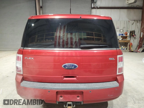 2011 Ford Flex SEL with VIN 2FMGK5CC1BBD29797, listed as a Copart auction lot 42822425 with 184,019 mi miles and Salvage Title. Bid and sale history available at carsss.com. Image 6.