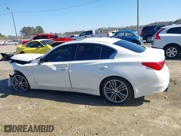 2016 Infiniti Q50 3.0t Premium with VIN JN1EV7AP6GM303835, listed as a IAAI auction lot 41587532 with 90,200 mi miles. Bid and sale history available at carsss.com. Image 15.