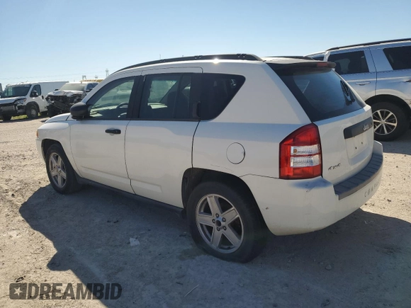 2007 Jeep Compass Sport with VIN 1J8FF47W07D120709, listed as a Copart auction lot 49653095 with 172,538 mi miles and Salvage Title. Bid and sale history available at carsss.com. Image 2.