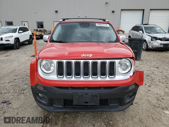 2017 Jeep Renegade Limited with VIN ZACCJBDB1HPE93582, listed as a Copart auction lot 64261214 with 164,943 mi miles and Non repairable. Bid and sale history available at DreamBid. Image 5.