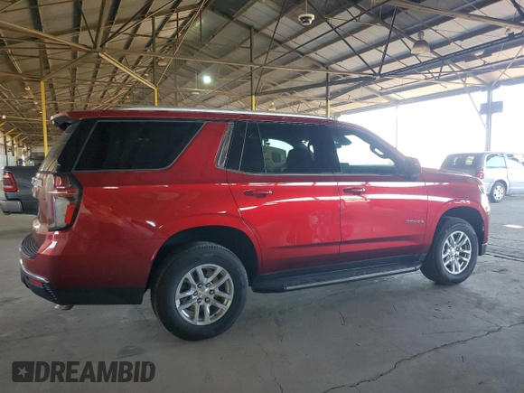 2023 Chevrolet Tahoe LS with VIN 1GNSCMKDXPR120621, listed as a Copart auction lot 75863074 with 28,335 mi miles and Salvage title. Bid and sale history available at DreamBid. Image 3.