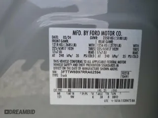 2024 Ford Maverick XL with VIN 3FTTW8B97RRA62594, listed as a Copart auction lot 49600205 with 10,178 mi miles and Salvage Title. Bid and sale history available at carsss.com. Image 14.
