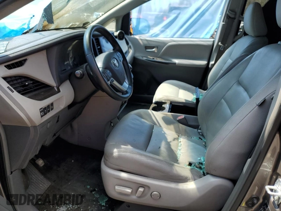 2015 Toyota Sienna XLE with VIN 5TDYK3DC4FS574285, listed as a Copart auction lot 49284185 with 0 mi miles and Salvage Title. Bid and sale history available at carsss.com. Image 7.