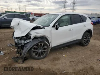 2016 Mazda CX-5 Grand Touring with VIN JM3KE4DY6G0708059, listed as a Copart auction lot 43707645 with 0 mi miles and Salvage Title. Bid and sale history available at carsss.com. Image 1.