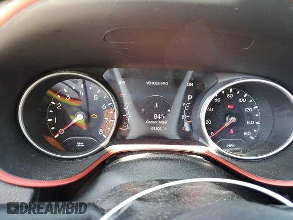 2019 Jeep Compass Trailhawk z VIN 3C4NJDDB1KT722170, wystawiony jako Copart lot #65063285 z przebiegiem 91 809 mil mil oraz Czysty tytuł • Clean title. Historia ofert i sprzedaży dostępna na DreamBid. Obrazek 9.