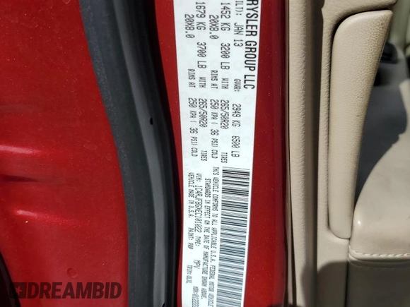 2014 Jeep Grand Cherokee Limited z VIN 1C4RJFBGXEC101022, wystawiony jako Copart lot #57526125 z przebiegiem 124 463 mil mil oraz Szkoda całkowita • Salvage title. Historia ofert i sprzedaży dostępna na DreamBid. Obrazek 13.