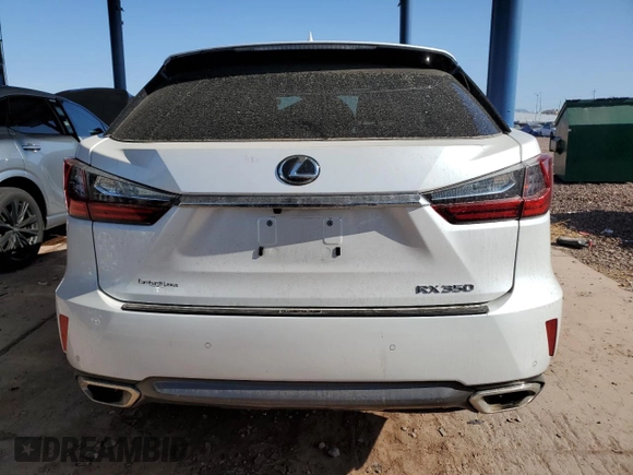 2017 Lexus RX with VIN 2T2ZZMCAXHC081546, listed as a Copart auction lot 51018745 with 29,113 mi miles and Salvage Title. Bid and sale history available at carsss.com. Image 6.