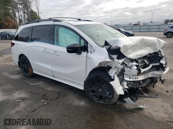 2025 Honda Odyssey Sport-L with VIN 5FNRL6H72SB012934, listed as a Copart auction lot 85912494 with Not Provided miles and Salvage Title. Bid and sale history available at carsss.com. Image 4.