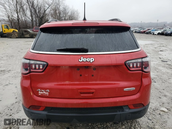 2017 Jeep Compass Latitude with VIN 3C4NJDBB6HT656016, listed as a Copart auction lot 44164595 with 82,358 mi miles and Salvage Title. Bid and sale history available at carsss.com. Image 6.